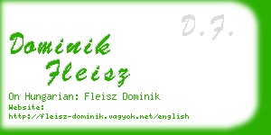 dominik fleisz business card